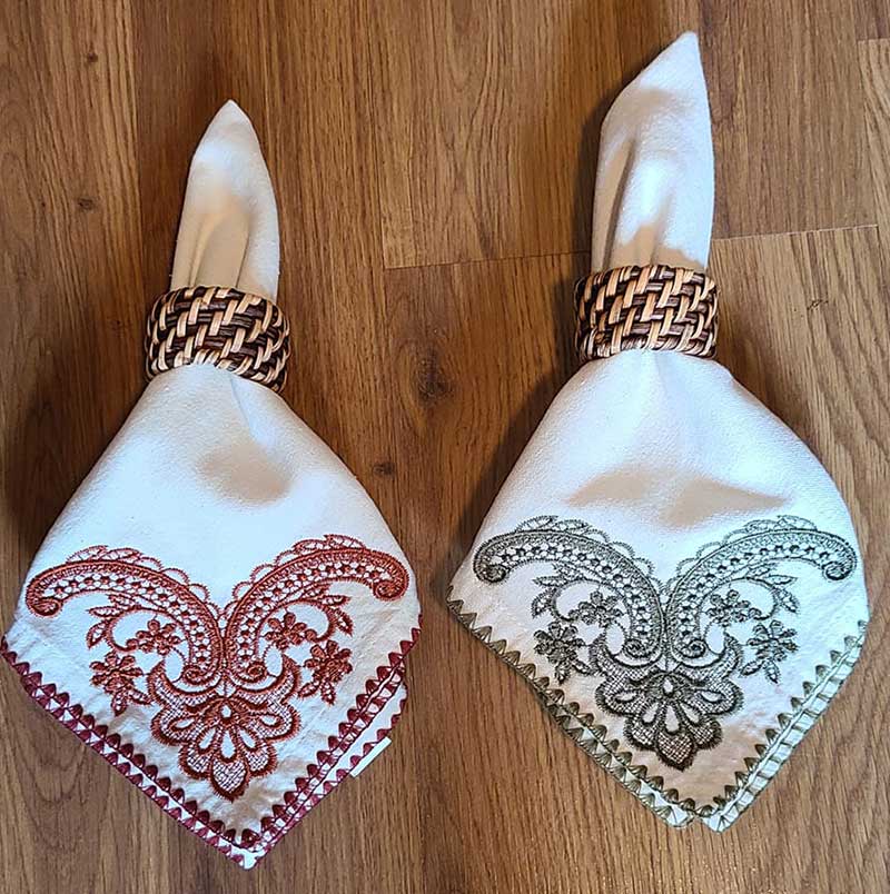 MESA051RitaV-cutwork | Embroidery Legacy Lace 2nd Ed Vol. 5 MESA051 napkins