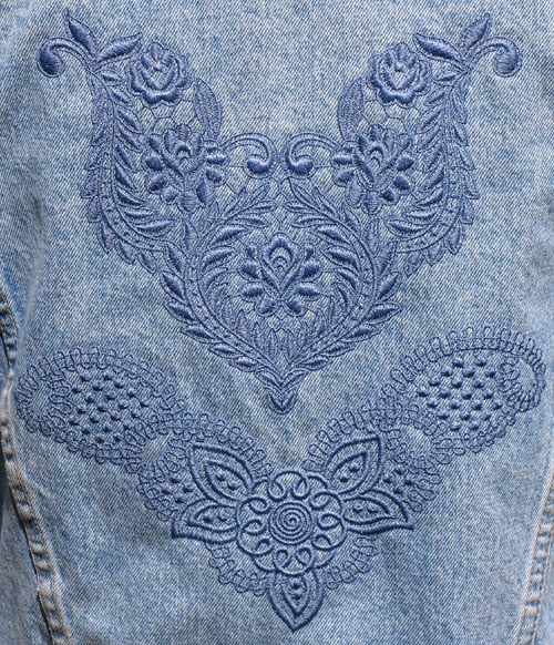 meslace1lg | Embroidery Legacy jacket back with lace