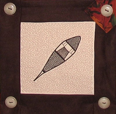 nqquilt2lg | Embroidery Legacy snowshoe northern quilt piece
