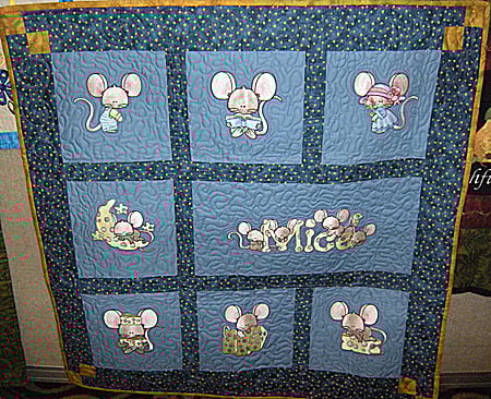 micecapades | Embroidery Legacy mice capades quilt