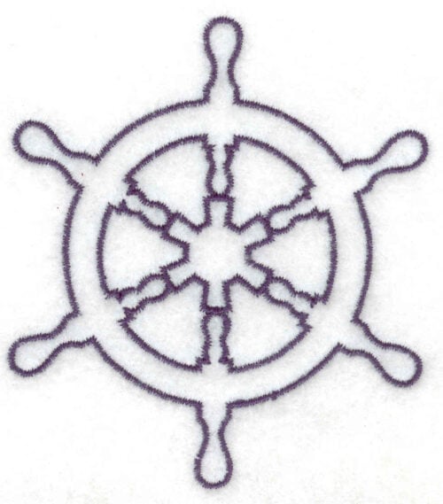 ships wheel embroidery design