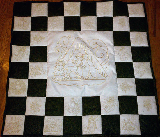 goldchristmasquilt | Embroidery Legacy gold christmas quilt