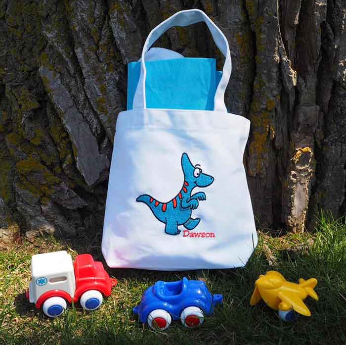 MoniqueH-DinosaurC | Embroidery Legacy crazy dinosaur bag