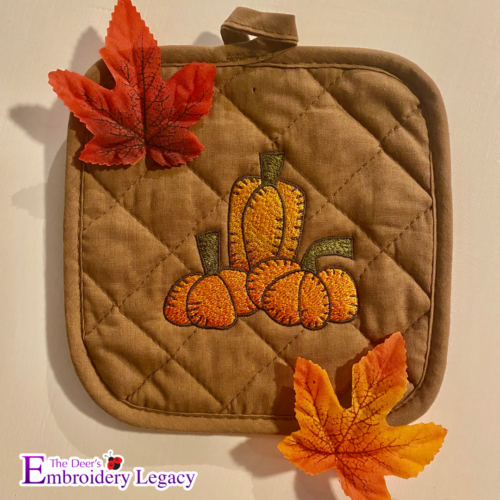 Embroidery Design: Pumpkin trio 3.67w X 3.40h