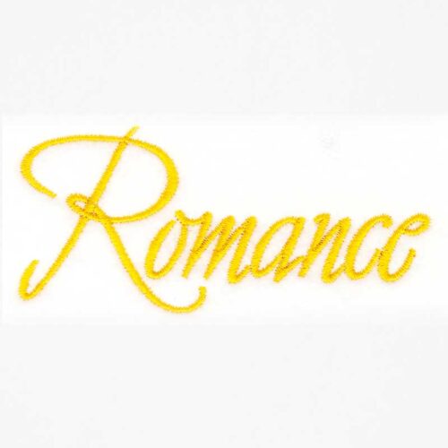 Romance embroidery design