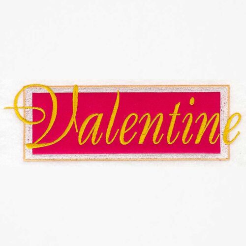 Valentine applique embroidery design