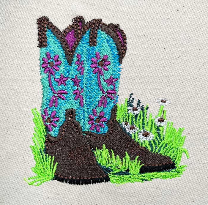 E-4193-Cowgirl-Boots_sewout | Embroidery Legacy cowgirl boots embroidery design