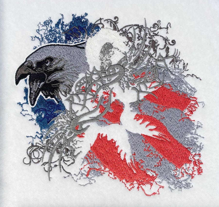 B-0816Eagletribalwings | Embroidery Legacy eagle tribal wings stitch out