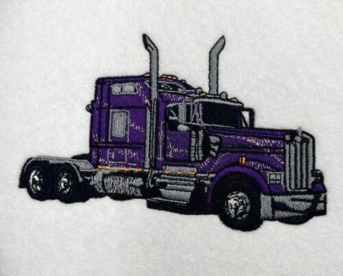 Embroidery Design: Big Rig 3 Sizes
