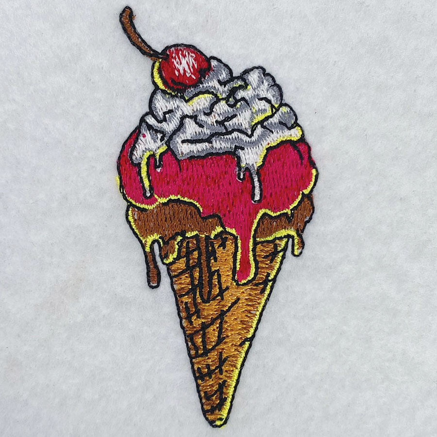 B-2283IceCreamCone_sewout | Embroidery Legacy ice cream embroidery design