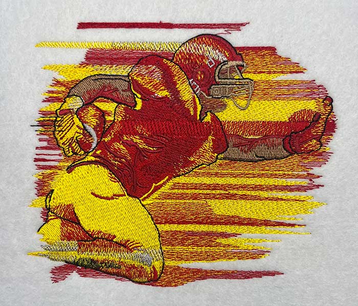 D-3586FootballFlashRun_sewout | Embroidery Legacy Football Flash run embroidery design