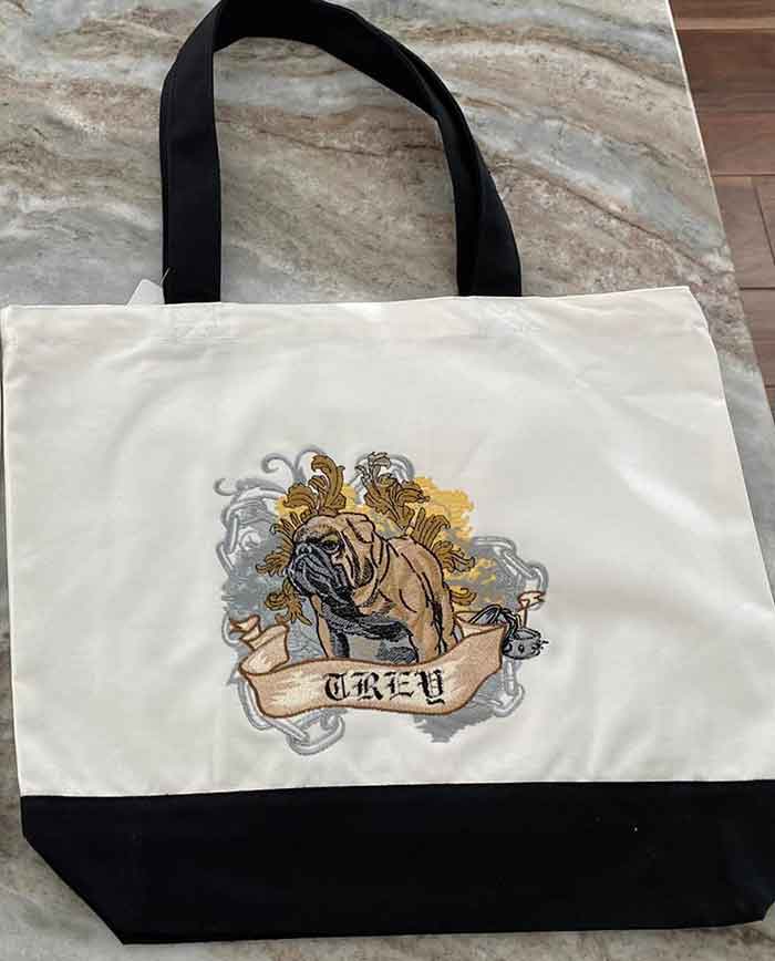 fahionbulldog-jonathanm | Embroidery Legacy fashion bull dog bag