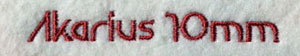 Akarius 10mm Font 3 | Embroidery Legacy Akarius 10mm Font 3
