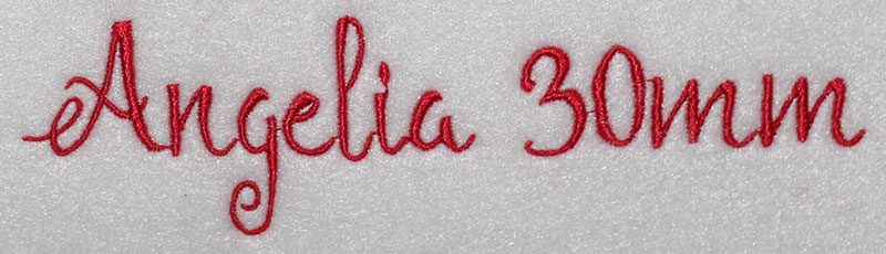 Angelia 30mm Font 3 | Embroidery Legacy Angelia 30mm Font 3