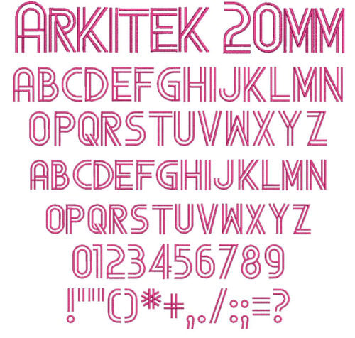 Arkitek 20mm Font 1
