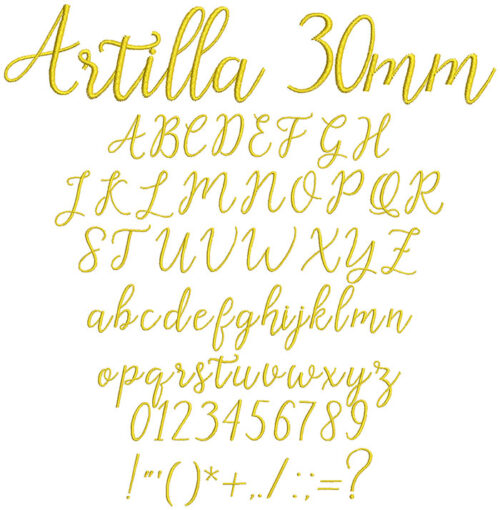 Artilla 30mm Font 1