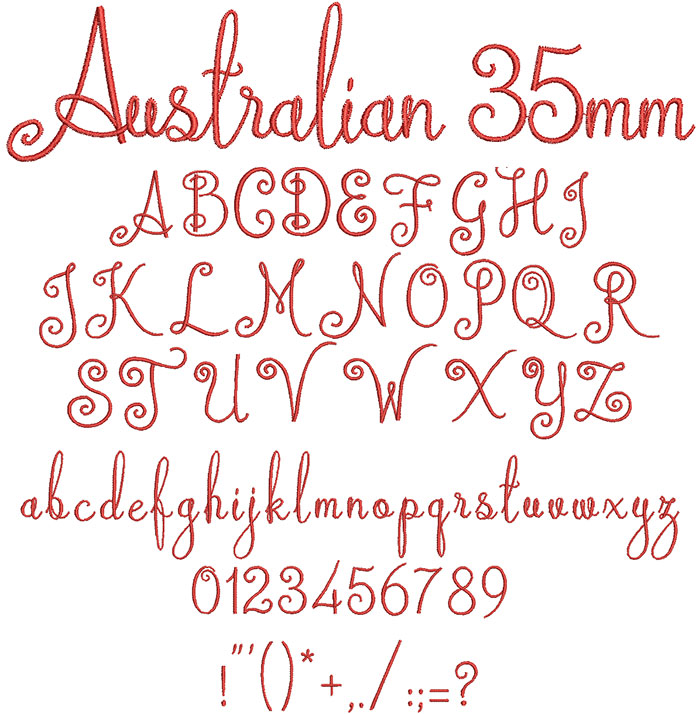 Australian 35mm Font 1