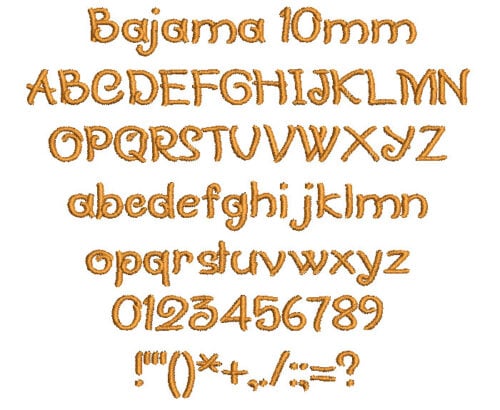 Bajama 10mm Font 1