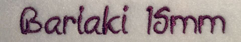 Bariaki 15mm Font 3 | Embroidery Legacy Bariaki 15mm Font 3