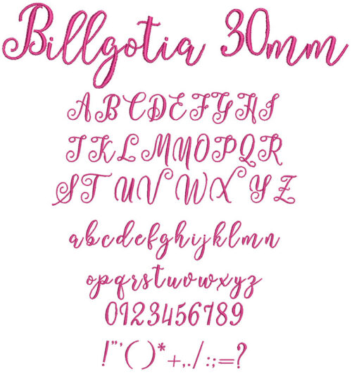 Billgotia 30mm Font 1