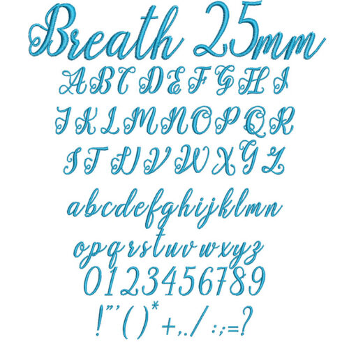Breath 25mm Font 1