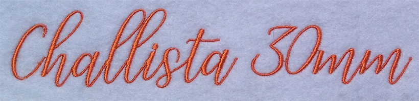 Challista 30mm Font 3