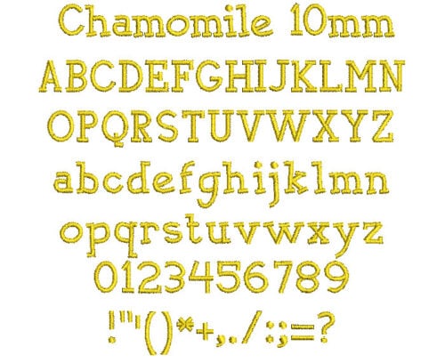 Chamomile 10mm Font 1