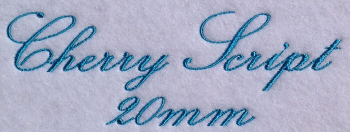 Cherry Script 20mm Font 3