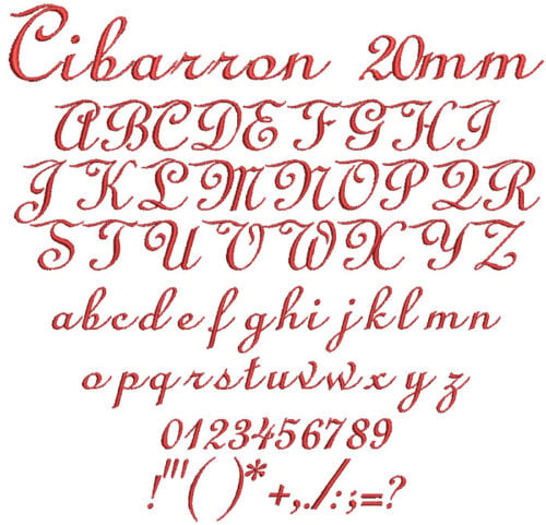Cibarron 20mm Font 1