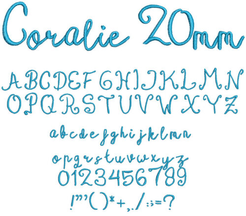 Coralie 20mm Font 1