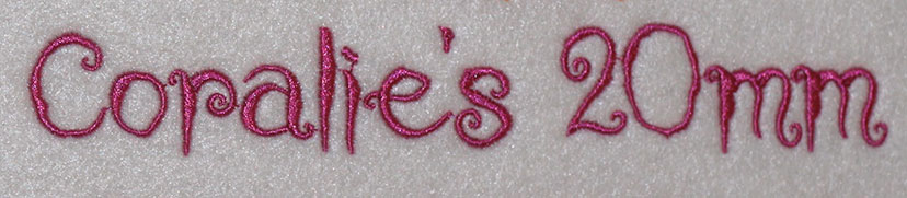 Coralie's Cat 20mm Font 3 | Embroidery Legacy Coralie's Cat 20mm Font 3