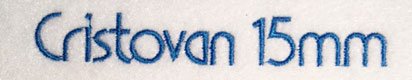 Cristovan 15mm Font 3 | Embroidery Legacy Cristovan 15mm Font 3