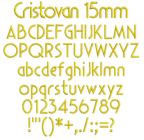 Cristovan 15mm Font 1