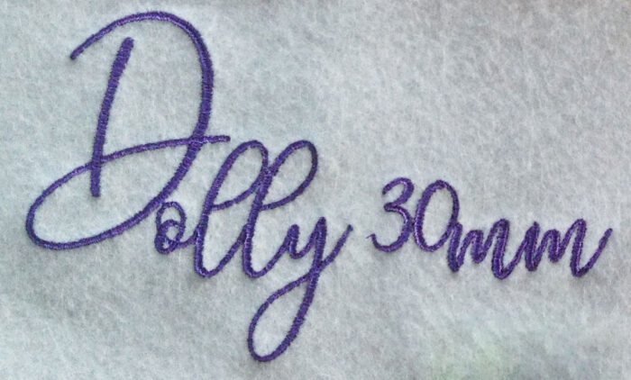 Dolly 30mm Font 3