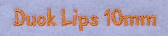Duck Lips 10mm Font 3 | Embroidery Legacy Duck Lips 10mm Font 3