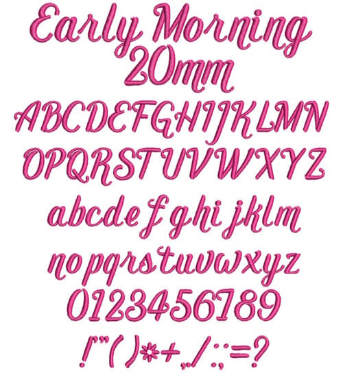 Early Morning 20mm Font 1