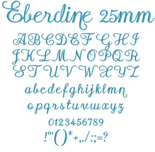 Eberdine 25mm Font 1