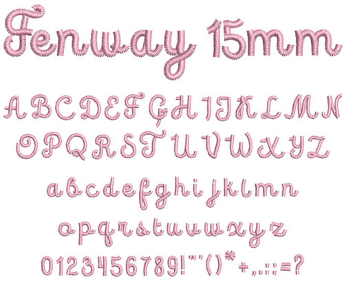Fenway 15mm Font 1