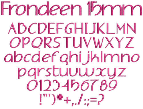 Frondeen 15mm Font 1