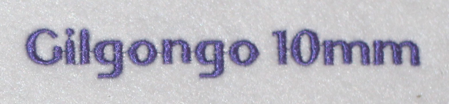 Gilgongo 10mm Font 3 | Embroidery Legacy Gilgongo 10mm Font 3