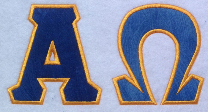 Greek Applique 100mm Font 3