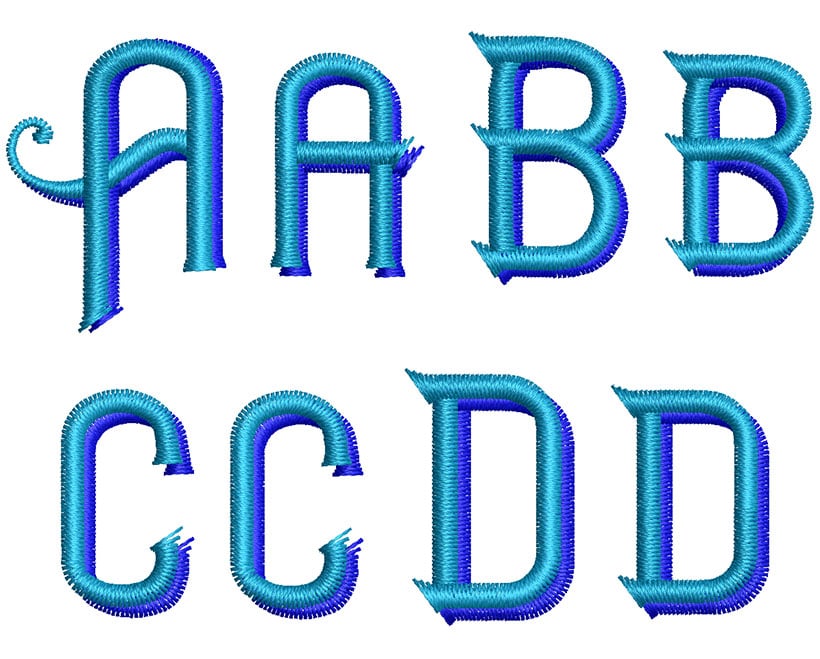 Haimdale 30mm 2 Color Font 2 | Embroidery Legacy Haimdale 30mm 2 Color Font 2