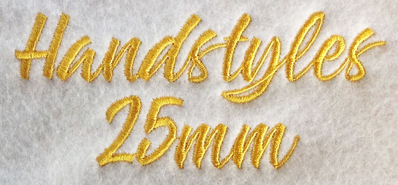 Handstyles 25mm Font 3 | Embroidery Legacy Handstyles 25mm Font 3
