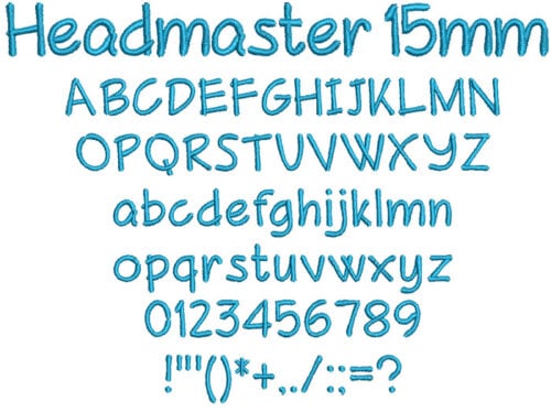 Headmaster 15mm Font 1