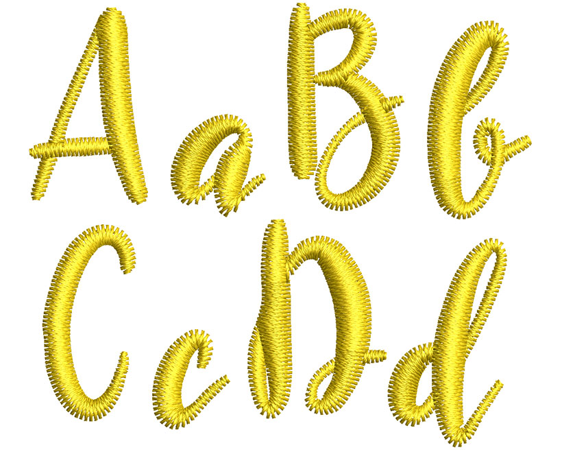 Honey Bun 20mm Font 2 | Embroidery Legacy Honey Bun 20mm Font 2