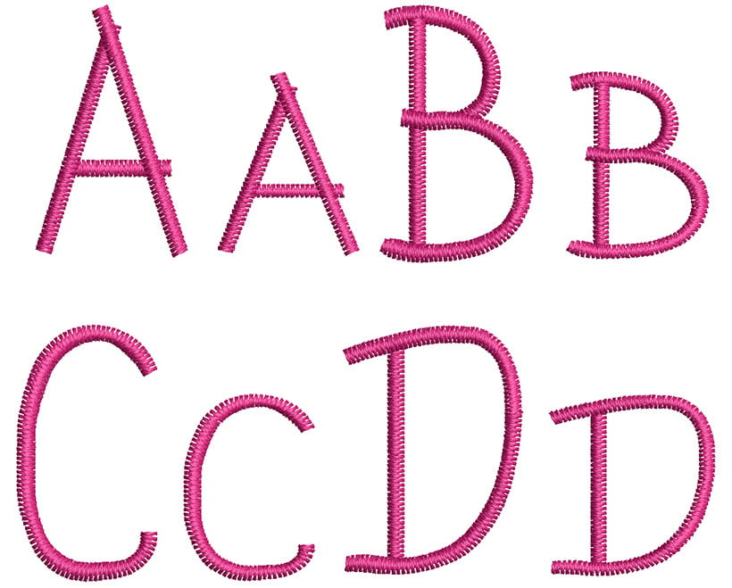 Honeymoon 25mm Font 2 | Embroidery Legacy Honeymoon 25mm Font 2