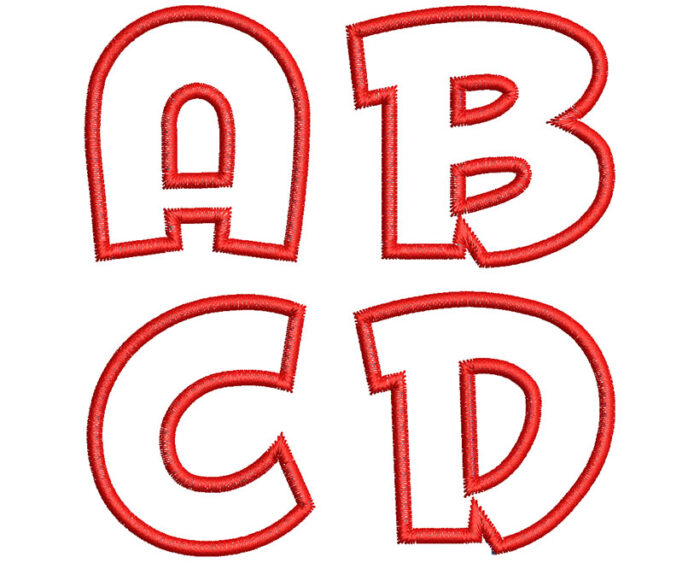 Huggable Applique 50mm Font 2