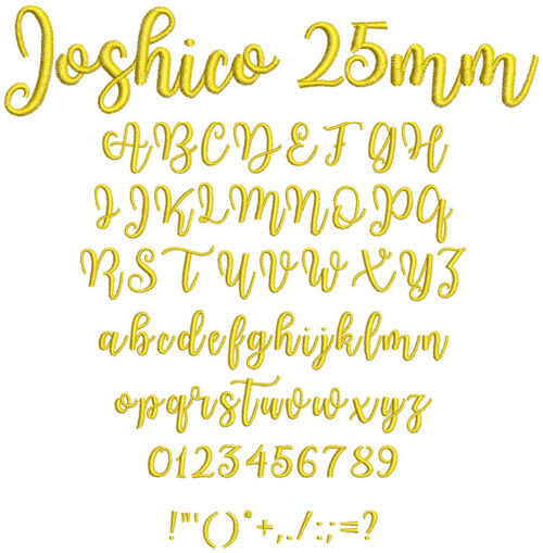 Joshico 25mm Font 1