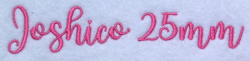 Joshico 25mm Font 3 | Embroidery Legacy Joshico 25mm Font 3