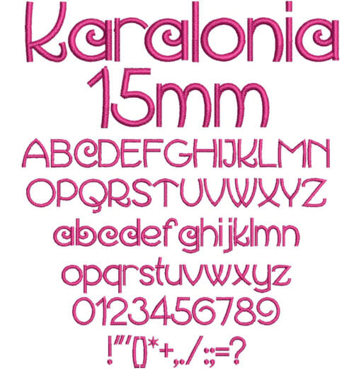 Karalonia 15mm Font 1